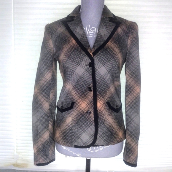 Original Penguin by Munsingwear Wool Plaid Blazer Size 2 - Picture 6 of 13